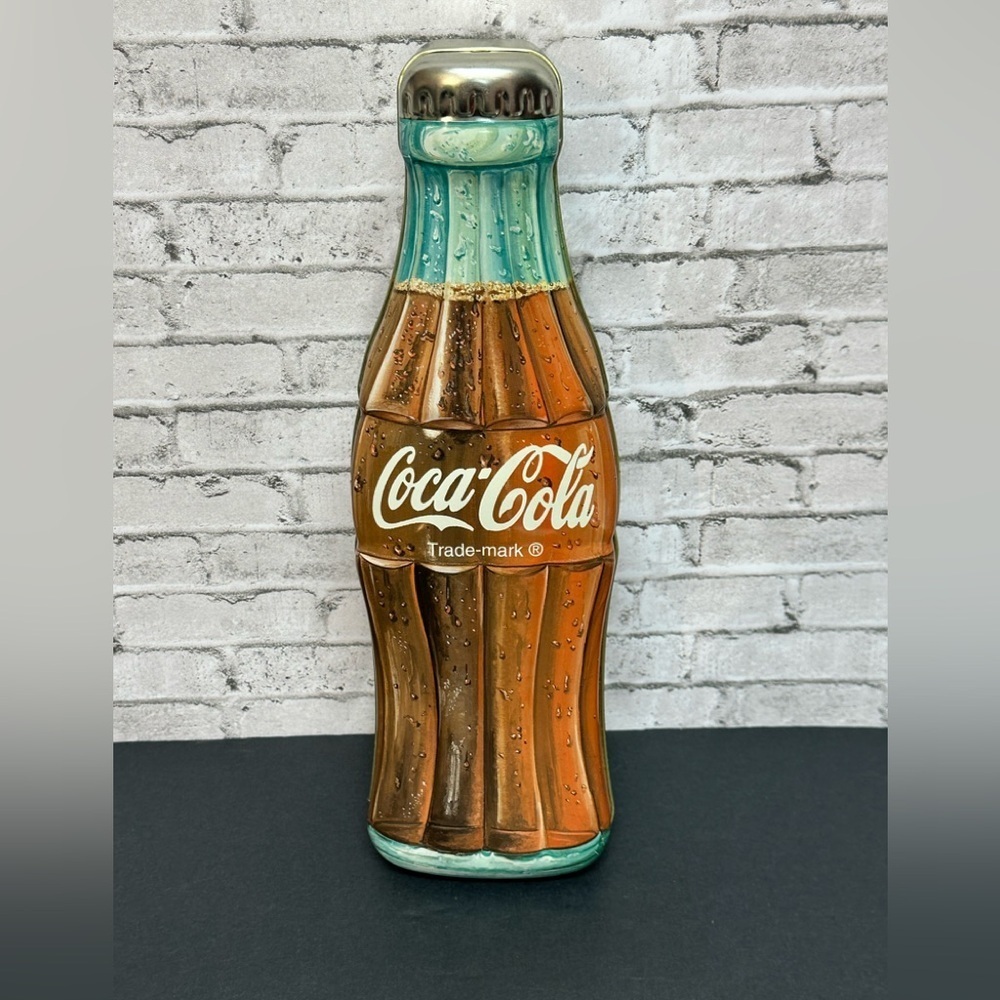 Coca-Cola Coke Bottle Shaped Tin 12.5 in. Collector's 1997 Novelty Soda Tin